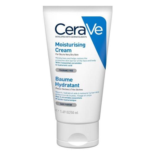 CeraVe Moisturising Face & Body Cream for Dry to Very Dry Skin Ενυδατική Κρέμα Προσώπου, Σώματος για Ξηρή & Πολύ Ξηρή Επιδερμίδα 50ml